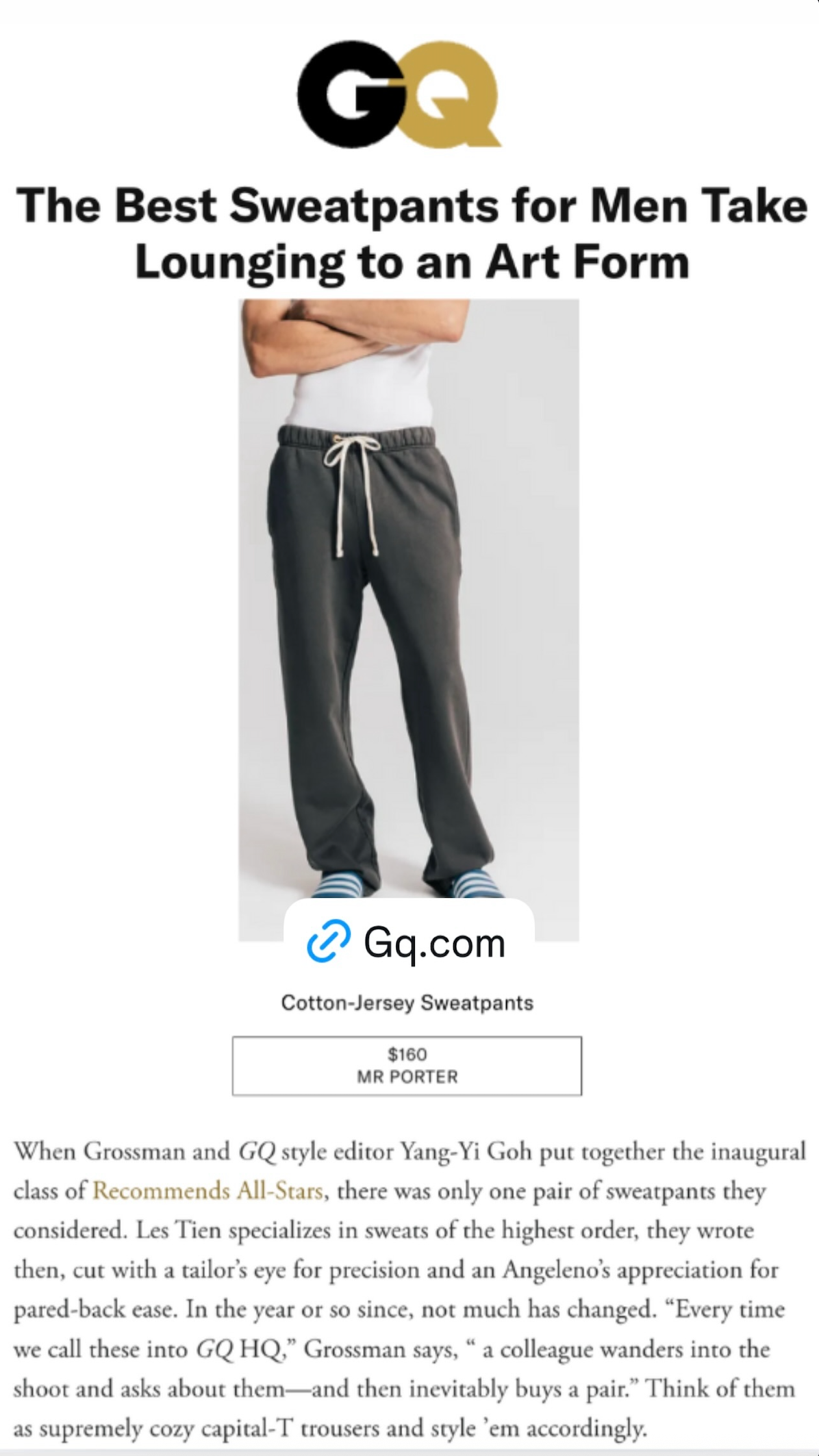 LES TIEN_CLASSIC SWEAT PANT_CF-3001