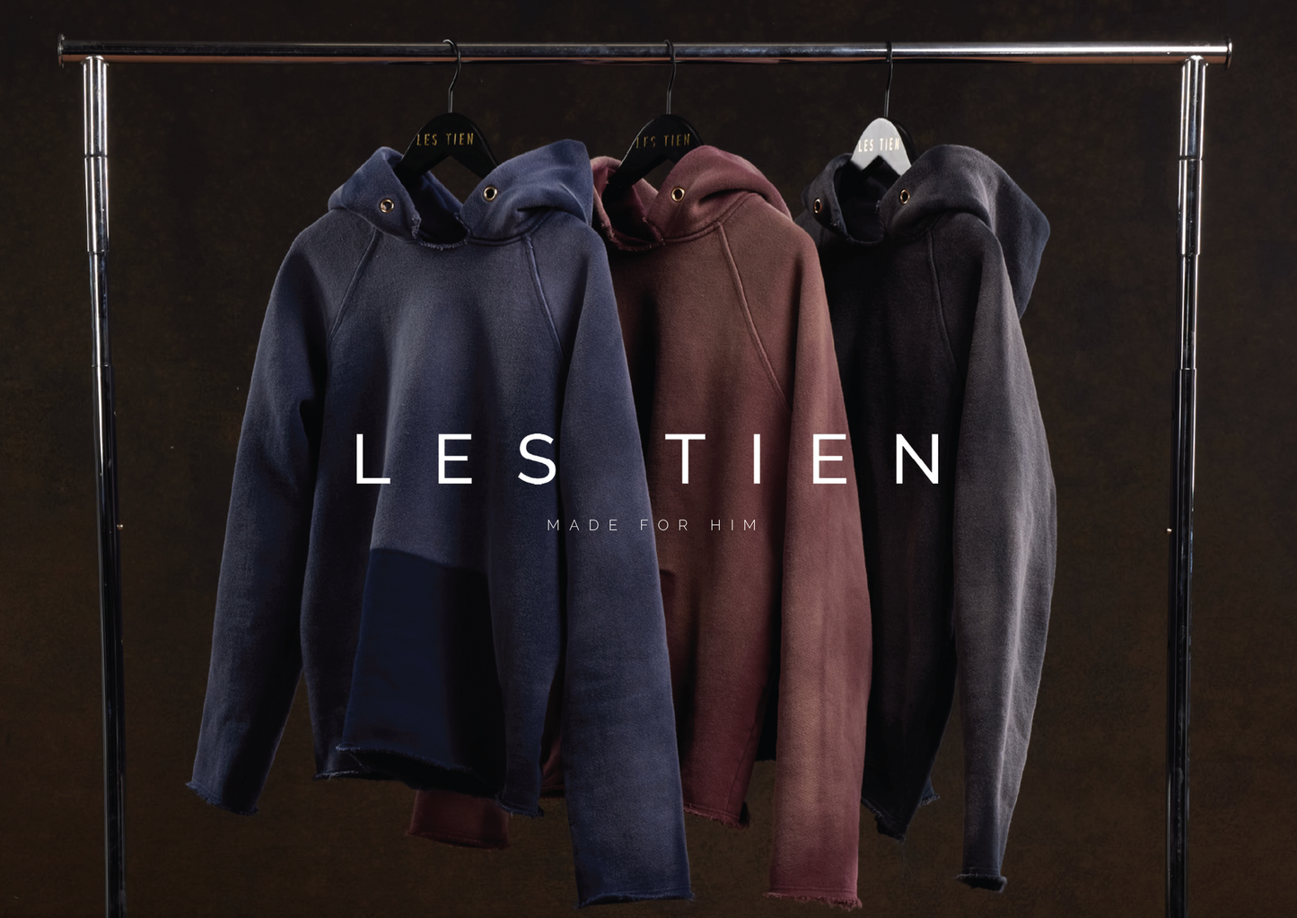 【NEW】LES TIEN_RAW RAGLAN HOODIE