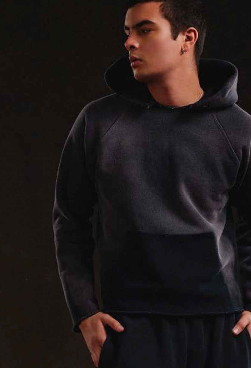 【NEW】LES TIEN_RAW RAGLAN HOODIE