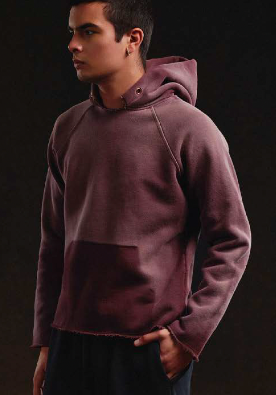 【NEW】LES TIEN_RAW RAGLAN HOODIE