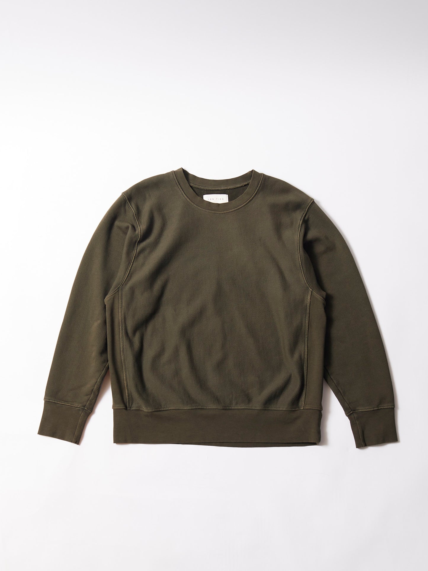 【NEW】LES TIEN_CROP CREW_PIGMENT DYE_CF-1003-PD