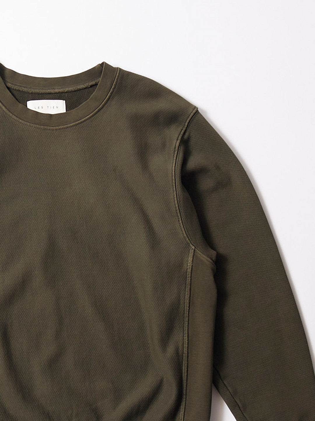 【NEW】LES TIEN_CROP CREW_PIGMENT DYE_CF-1003-PD