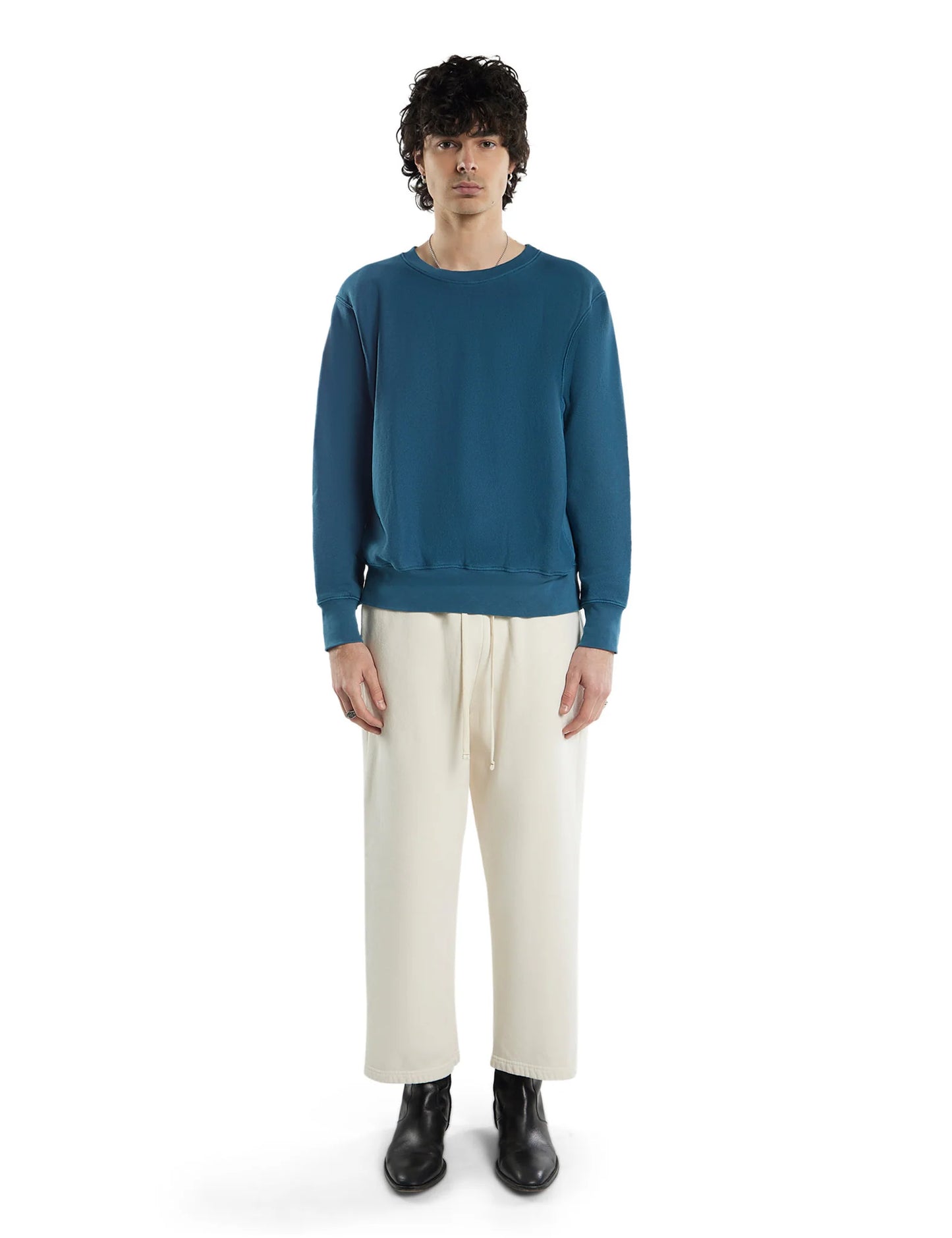 【NEW】LES TIEN_CROP CREW_PIGMENT DYE_CF-1003-PD