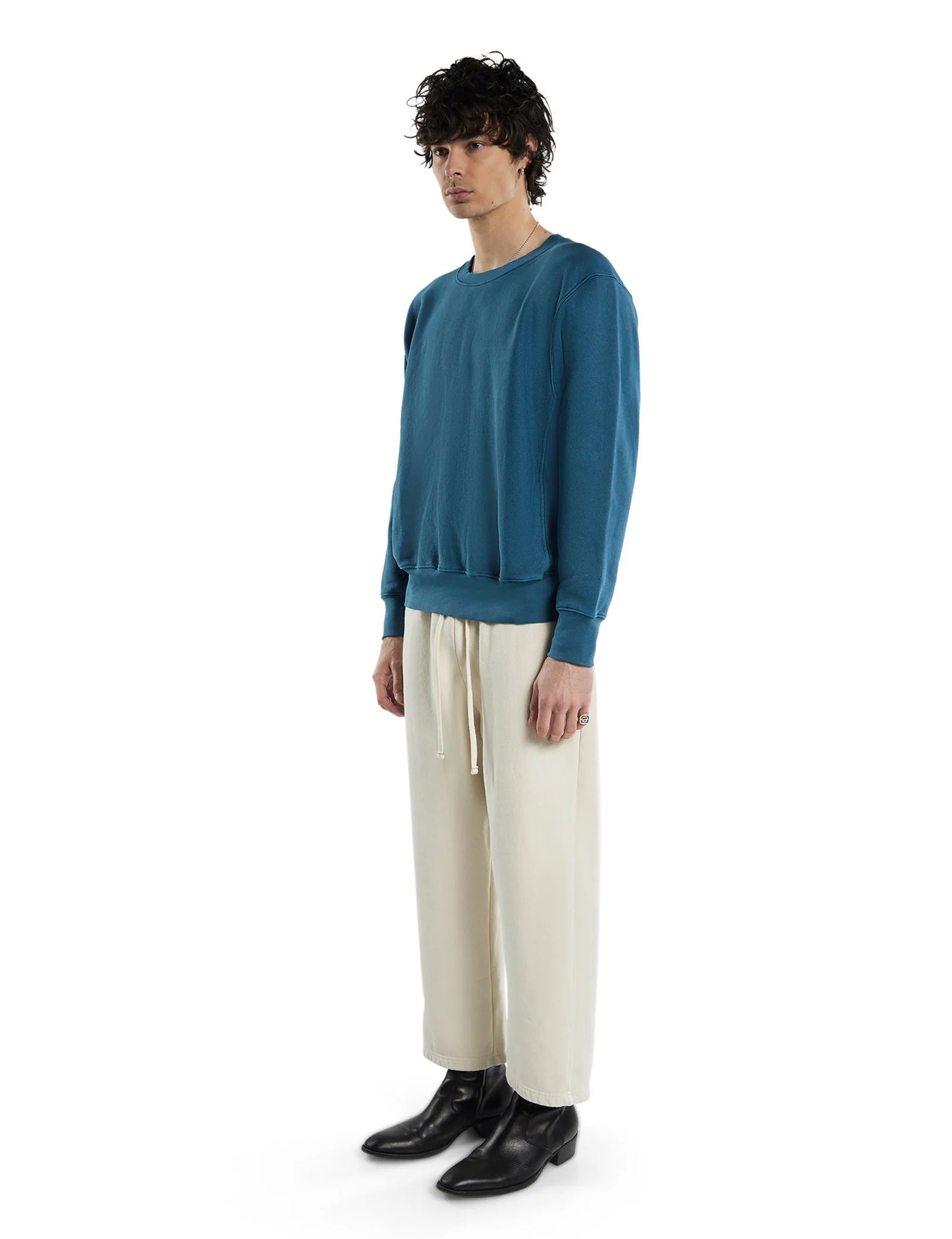 【NEW】LES TIEN_CROP CREW_PIGMENT DYE_CF-1003-PD