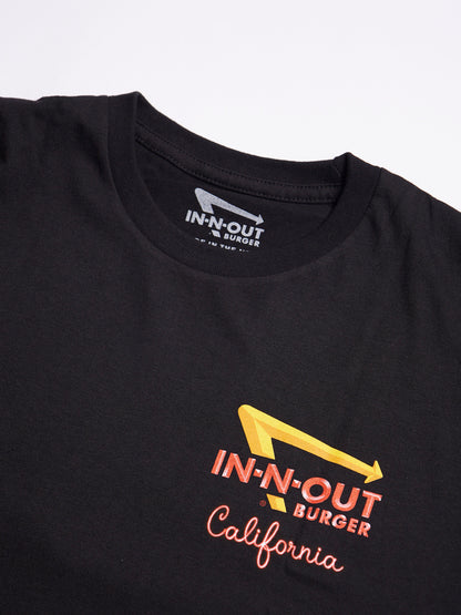 【LA 買い付け 希少】 IN-N-OUT BURGER S/S TEE 2018 BLACK HOLLYWOOD CRUISING