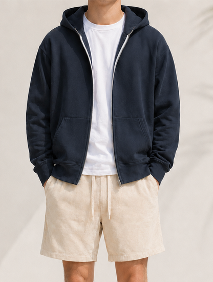 【NEW COLOR】LES TIEN_CROPPED ZIP HOODIE_CF-1011 (FADED BLACK)
