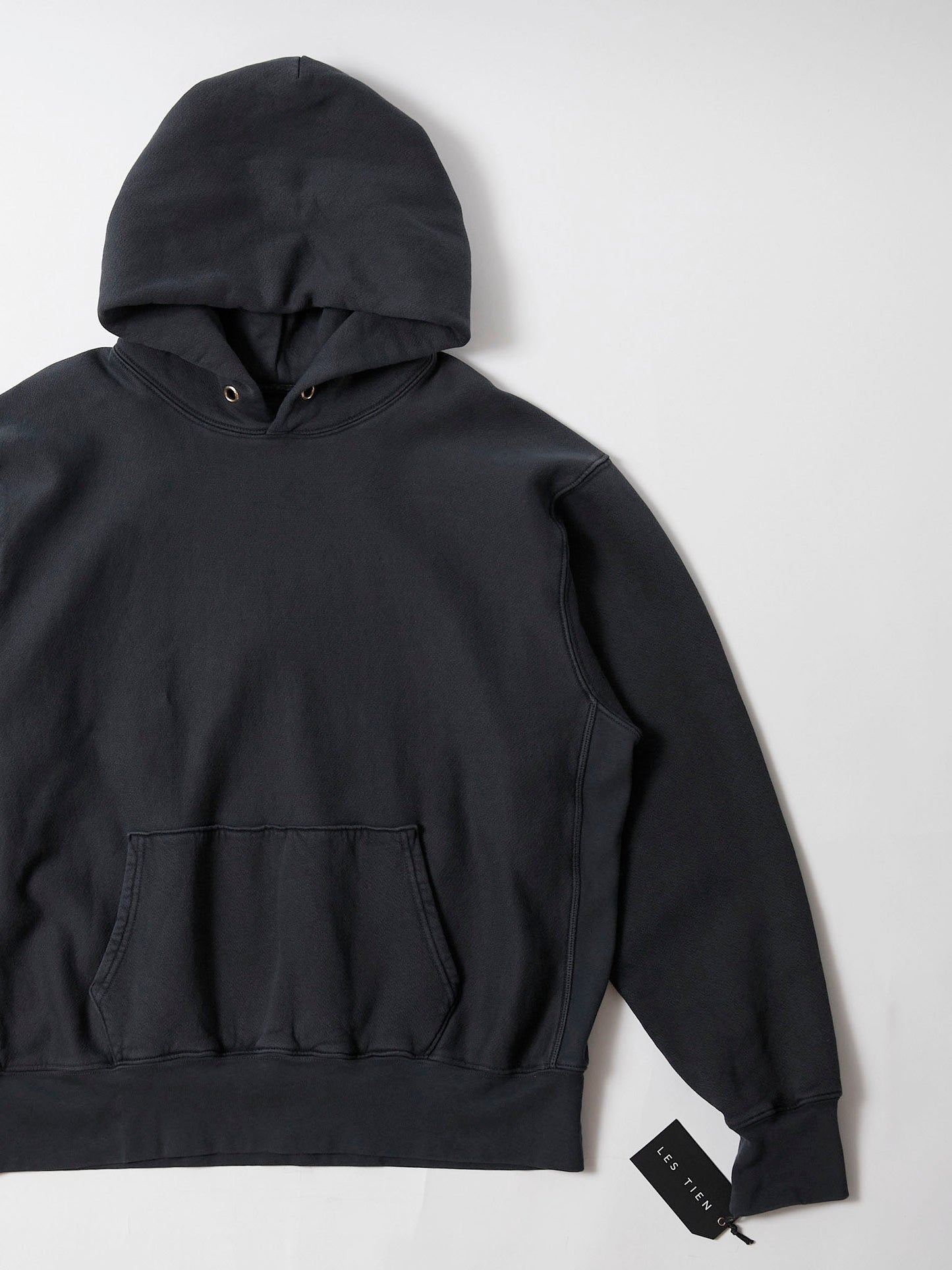 【NEW COLOR】LES TIEN_CROPPED HOODIE_CF-1001 (FADED BLACK)