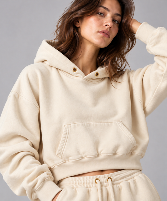 【NEW】LES TIEN_CARA CROP HOODIE_W-CF-1050