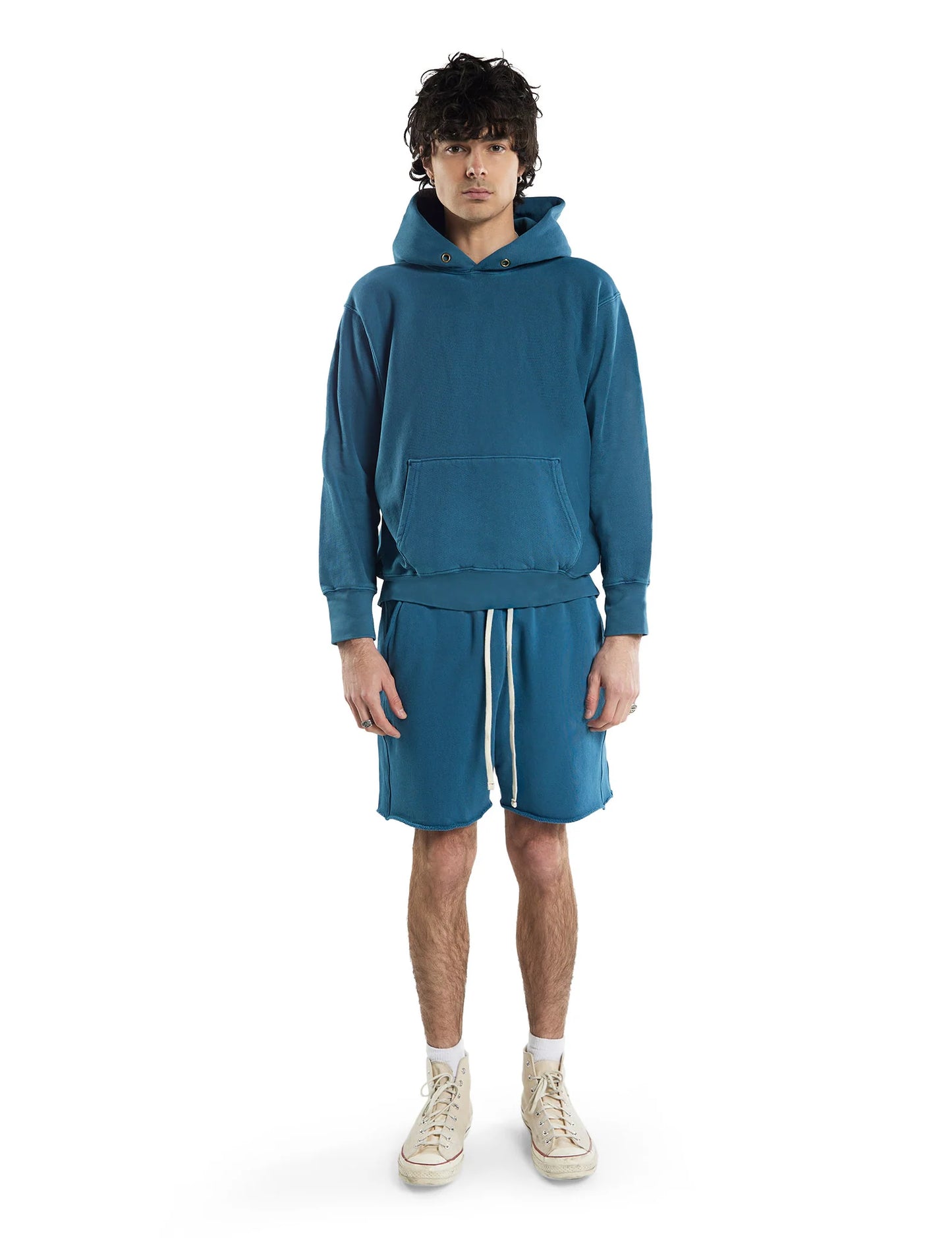 【NEW】LES TIEN_CROP HOODIE_PIGMENT DYE_CF-1001-PD