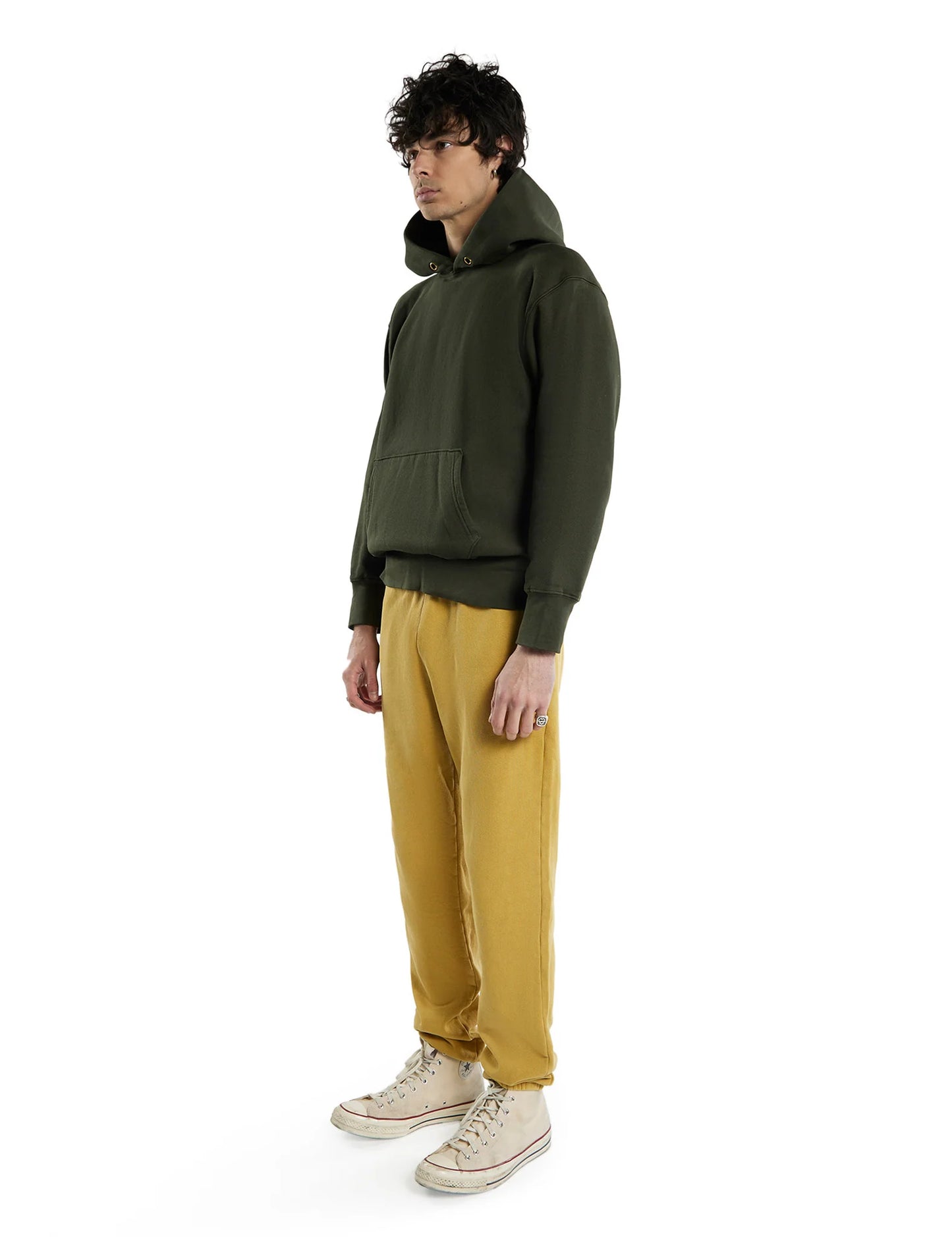 【NEW】LES TIEN_CROP HOODIE_PIGMENT DYE_CF-1001-PD