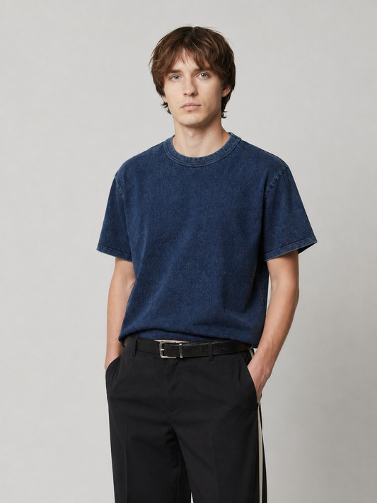 【NEW】LES TIEN_BINDED NECK RELAXED TEE_IJ-2088J