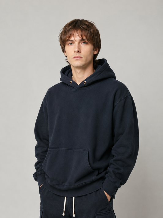 【NEW COLOR】LES TIEN_CROPPED HOODIE_CF-1001 (FADED BLACK)
