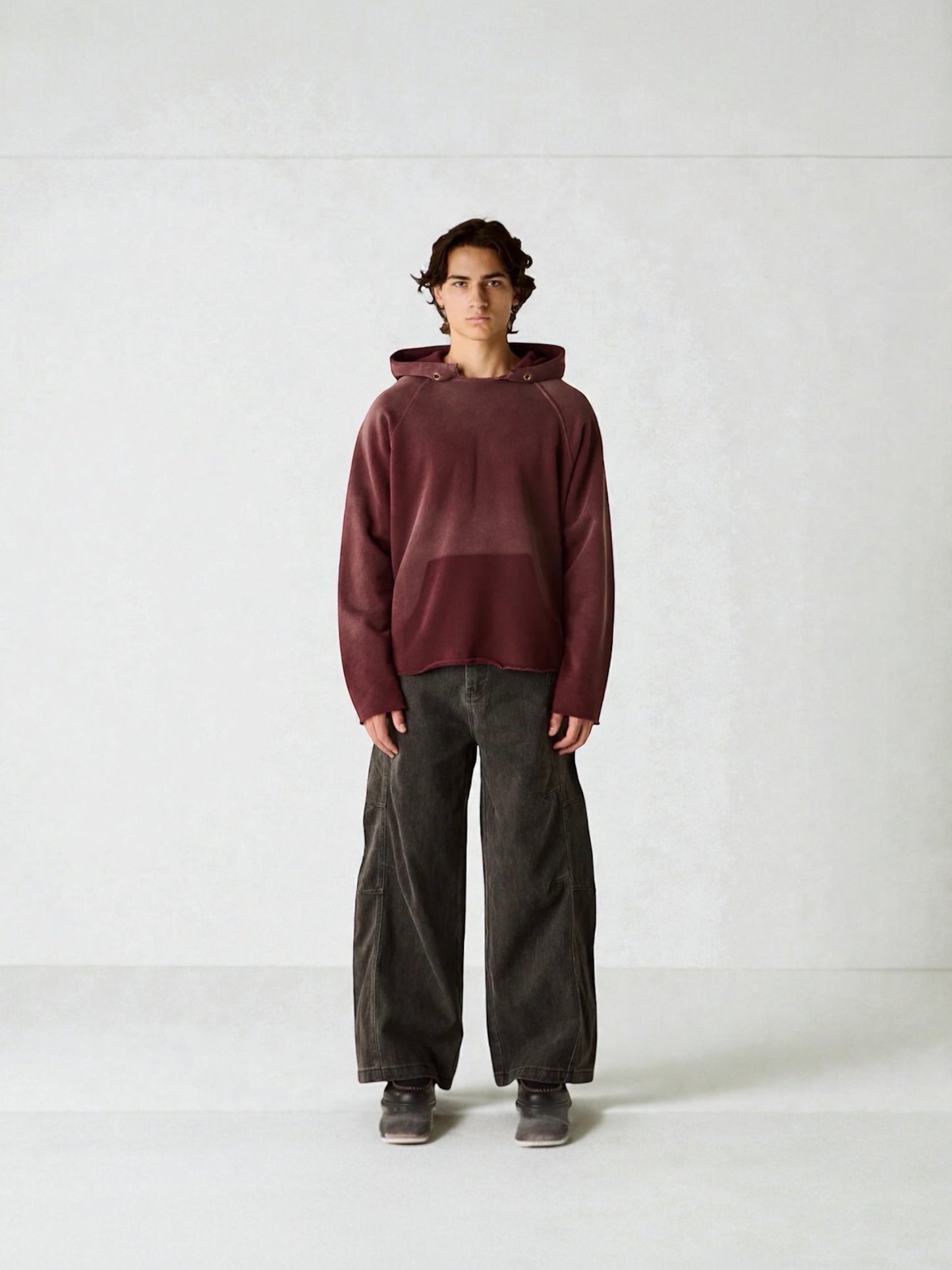 【残りわずか】LES TIEN_RAW RAGLAN HOODIE_CF-1135-PS