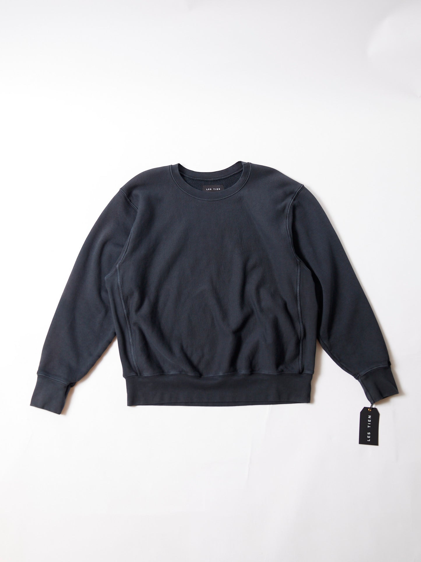 【NEW COLOR】LES TIEN_CROP CREW_CF-1003 (FADED BLACK)