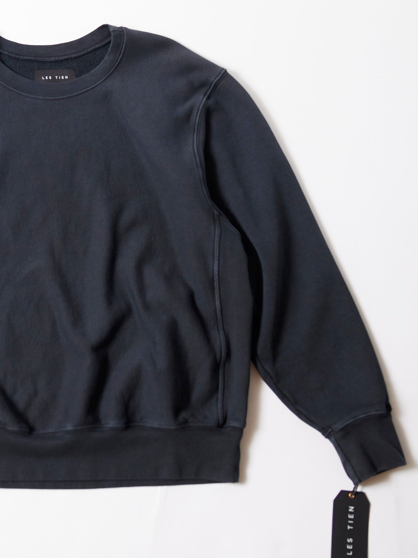 【NEW COLOR】LES TIEN_CROP CREW_CF-1003 (FADED BLACK)