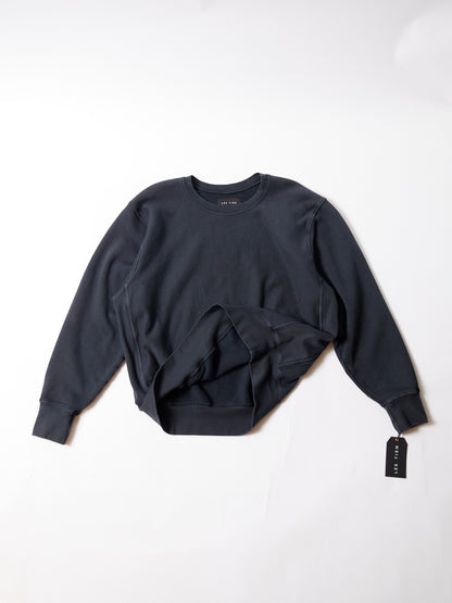 【NEW COLOR】LES TIEN_CROP CREW_CF-1003 (FADED BLACK)
